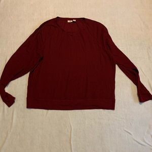 Maroon thin Henley